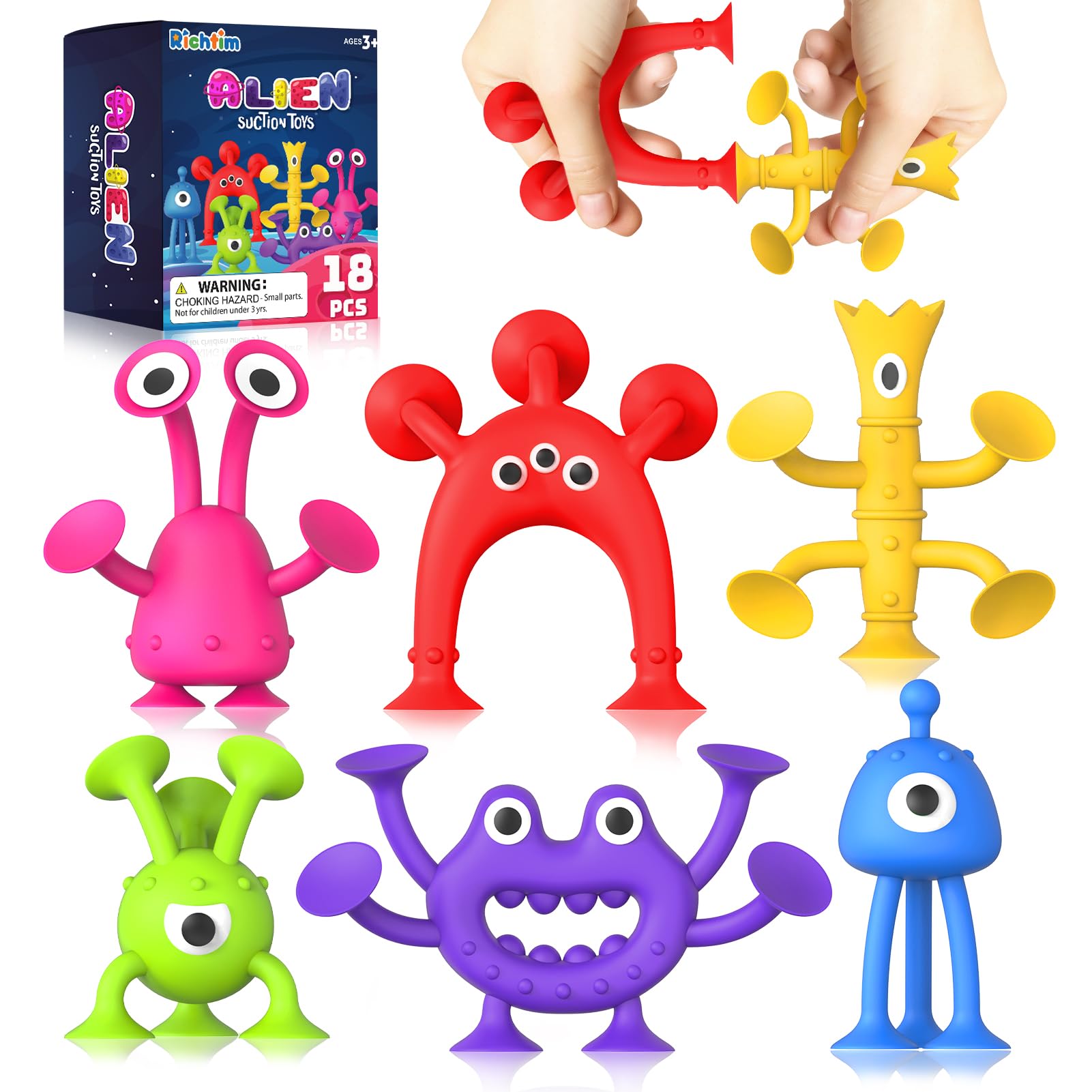Amazon.com: Suction Toy Toddler Bath Toys: No Hole Bath Toy for
